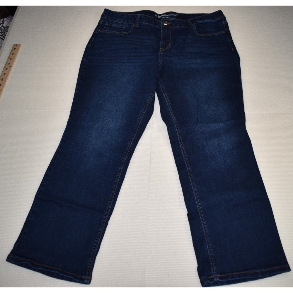 M Jeans By Maurices Mid Rise Dark Wash Bootcut Women's 18W Short Dark Wash